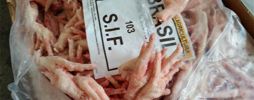 巴西鸡爪入口报关